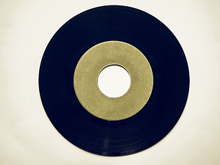 Image showing Vintage looking Vinyl record 45 rpm