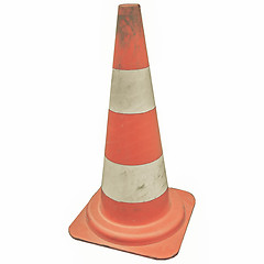 Image showing Vintage looking Traffic cone