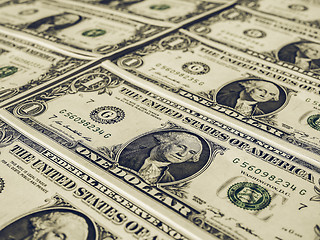 Image showing Vintage Dollar notes 1 Dollar