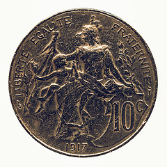 Image showing Vintage France coin