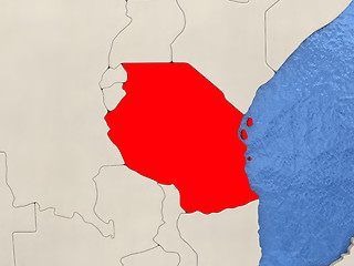 Image showing Tanzania on map