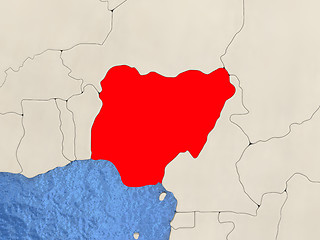 Image showing Nigeria on map