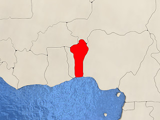 Image showing Benin on map