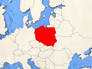 Image showing Poland on map