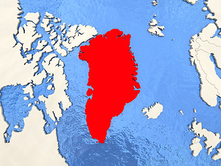 Image showing Greenland on map