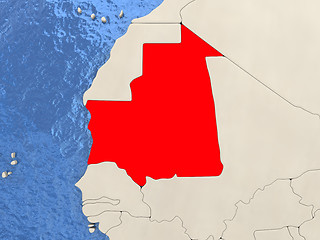 Image showing Mauritania on map