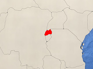 Image showing Rwanda on map