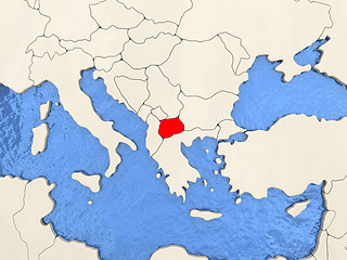 Image showing Macedonia on map