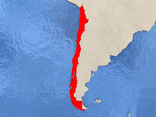 Image showing Chile on map
