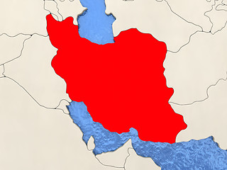 Image showing Iran on map