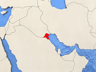 Image showing Kuwait on map