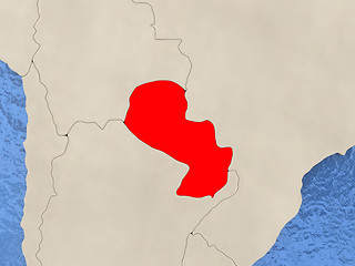 Image showing Paraguay on map