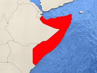 Image showing Somalia on map