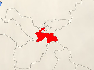 Image showing Tajikistan on map