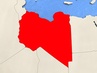 Image showing Libya on map
