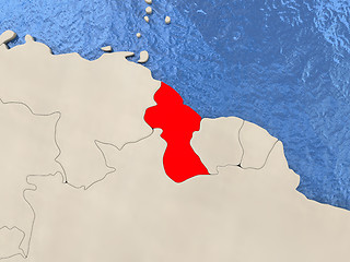 Image showing Guyana on map