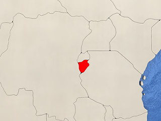 Image showing Burundi on map