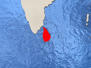 Image showing Sri Lanka on map