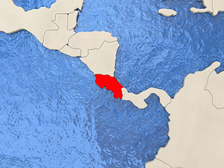 Image showing Costa Rica on map