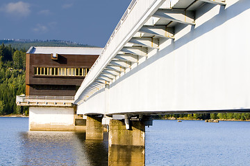 Image showing Bridge over Mountain Lake