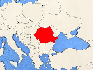 Image showing Romania on map