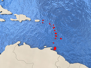 Image showing Caribbean on map