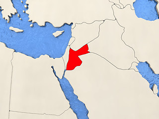 Image showing Jordan on map