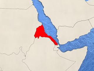 Image showing Eritrea on map