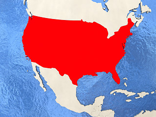 Image showing USA on map