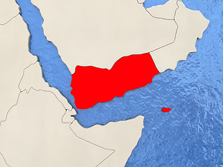 Image showing Yemen on map