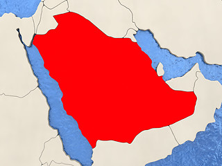 Image showing Saudi Arabia on map
