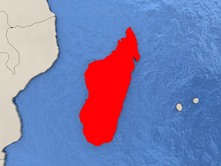 Image showing Madagascar on map