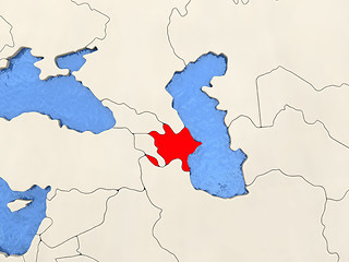 Image showing Azerbaijan on map