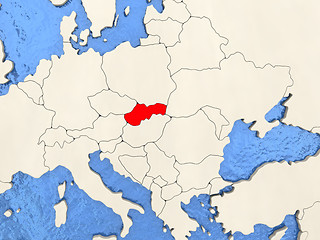 Image showing Slovakia on map