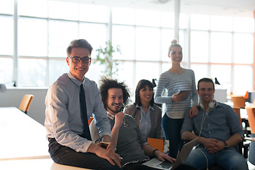 Image showing Portrait of a business team At A Meeting