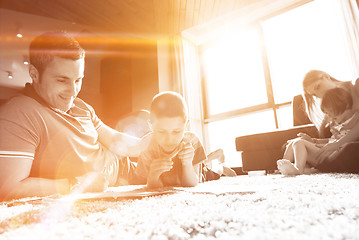 Image showing young couple spending time with kids