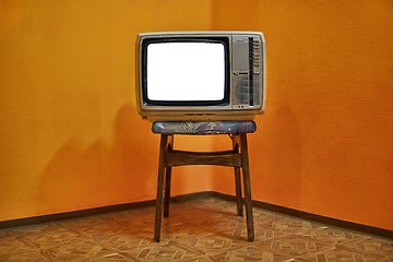 Image showing Old TV blank screen