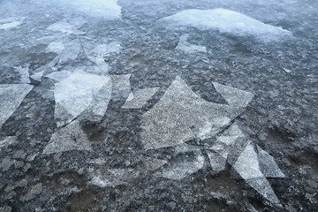 Image showing Winter Ice On Water