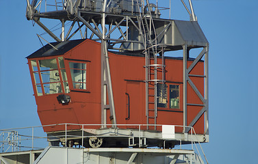 Image showing Old harbour crane