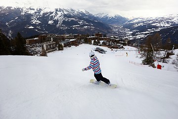 Image showing Snowboarder on the slope