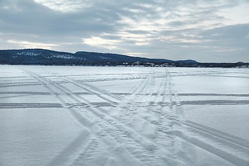 Image showing Frozen lake landscape