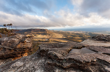 Image showing Scenic valley vista from the top of Horne Point