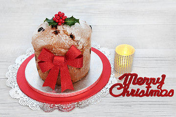 Image showing Panettone Christmas Cake