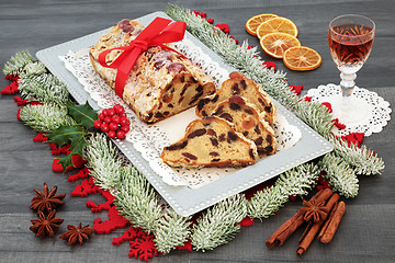 Image showing Stollen Christmas Cake