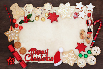 Image showing Merry Christmas Background Border 