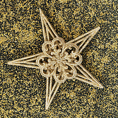 Image showing Christmas Gold Star Decoration