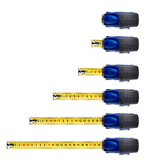 Image showing Measuring tape on white