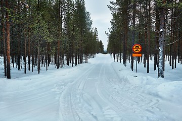 Image showing Snowy winter road