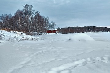 Image showing Frozen lake landscape