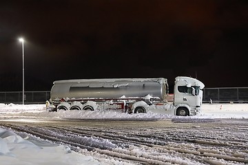 Image showing Tank Truck In Snow